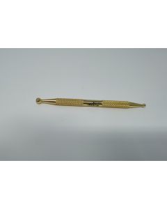 Acupuncture probe with dual points, 10cm, Gold Plated